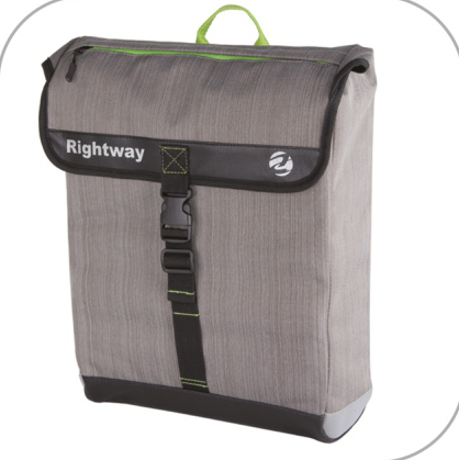 Grey urban flap pannier