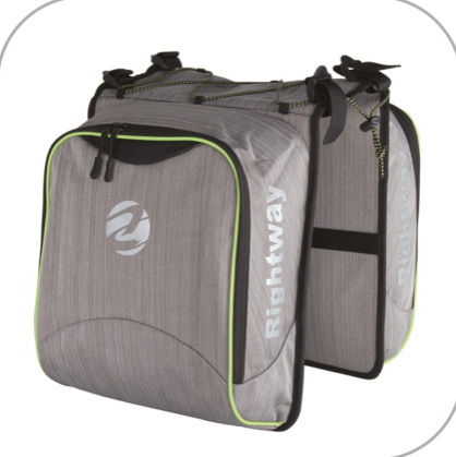Grey double zip pannier