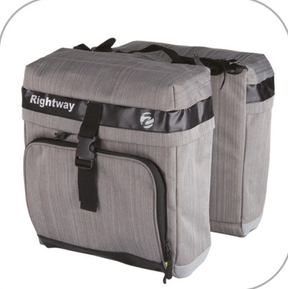 Grey double buckle pannier