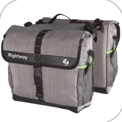 Grey double flap pannier