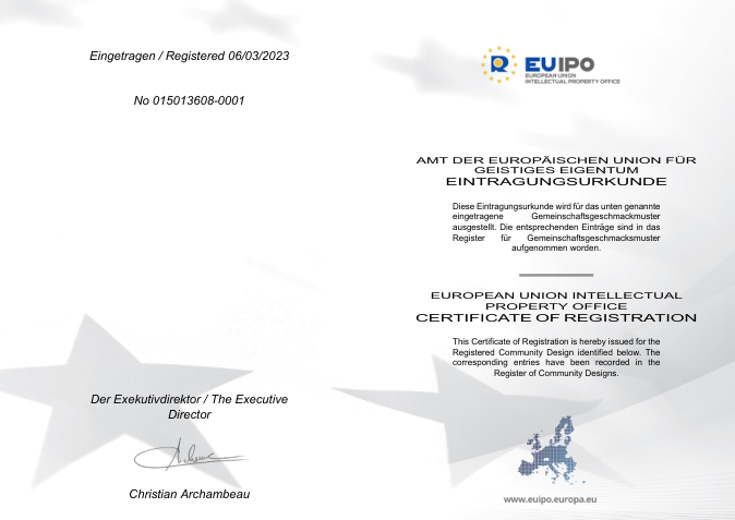 Mounting clips grant or registration document
